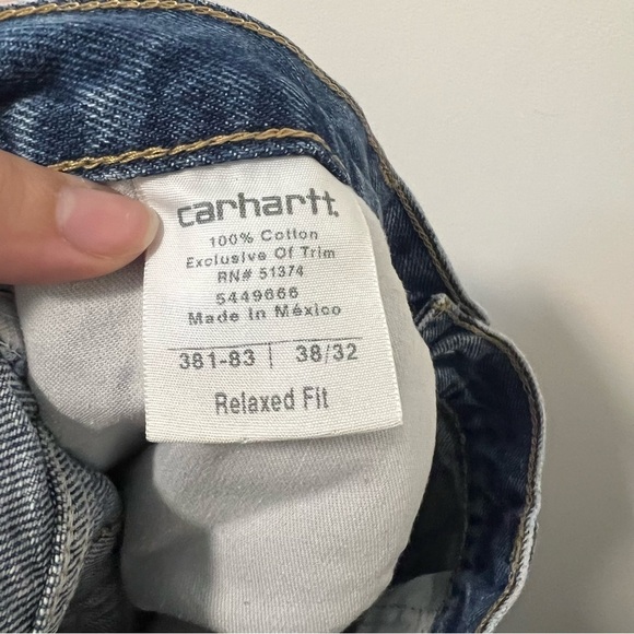 Carhartt Relaxed Fit Dark Wash Jeans - 38/32 - Picture 5 of 8